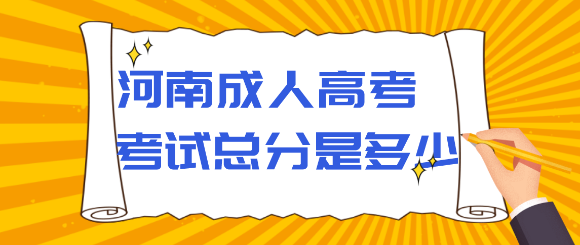 河南成人高考考试总分是多少？